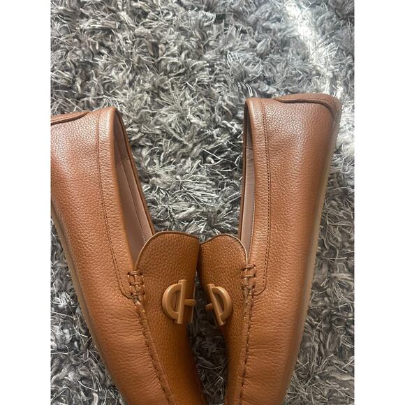 Cole Haan 6.5 Leather Driving Loafers Tully Tan Brown Pebbled Slip-On Moccasins - Picture 9 of 11